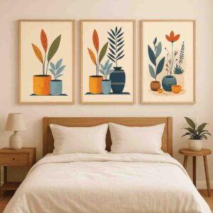 Minimal Botanical Wall Art – Set of 3