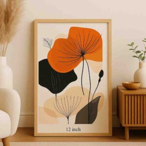 botanical wall art set of 4, modern floral canvas prints 30x48, botanical gallery wall art, minimalist plant wall decor, scandinavian botanical artwork, large vertical wall art set, premium canvas paintings for living room