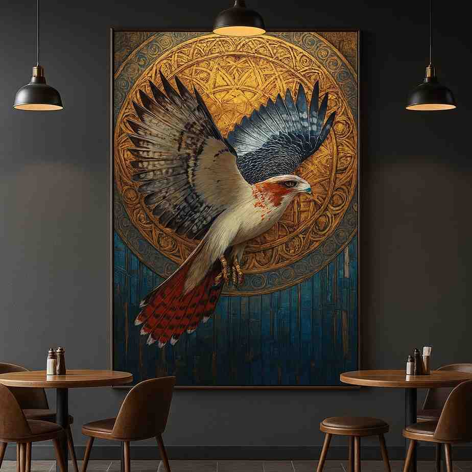 arteriya (62) Flying bird wall art, luxury canvas painting, modern wall art for living room, large size wall painting 30x48 inch, premium wall décor painting, contemporary bird artwork, designer wall art for office, luxury home décor painting, statement canvas wall art India