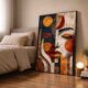 Abstract face wall art, modern abstract canvas painting, contemporary wall painting for bedroom, large canvas painting 30x48 inch, minimalist wall décor, premium framed wall art, modern portrait wall art, designer wall art for home, artistic wall décor painting, statement wall art