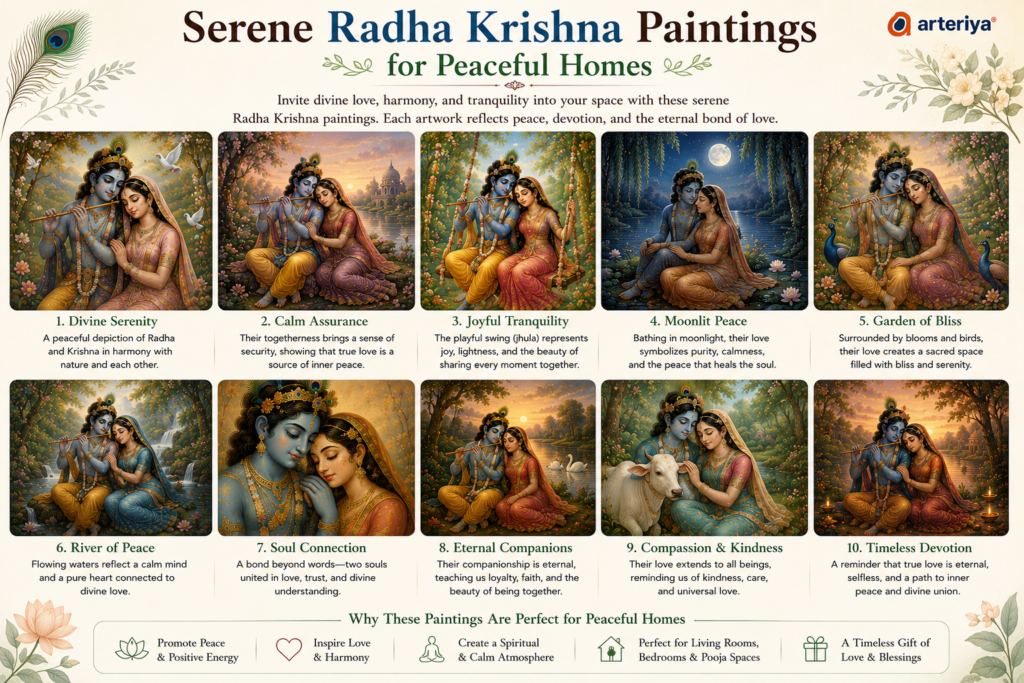 Serene Radha Krishna Paintings for Peaceful Homes Serene Radha Krishna Paintings for Peaceful Homes