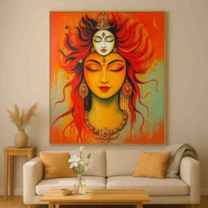 goddess wall art, spiritual canvas painting, divine feminine artwork, contemporary spiritual portrait, meditation wall décor, sacred goddess painting, luxury spiritual wall art, modern goddess canvas, mystical portrait artwork, yoga room wall art, contemporary divine art, premium canvas painting, artistic spiritual décor, statement goddess artwork, modern spiritual canvas