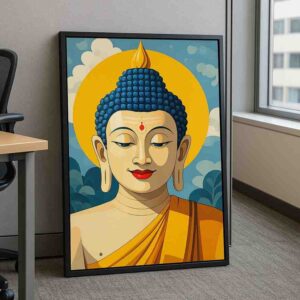 buddha wall art, buddha canvas painting, spiritual wall décor, meditation artwork, modern buddha painting, buddhist canvas art, contemporary spiritual artwork, peaceful wall painting, yoga room décor, lord buddha portrait, luxury spiritual canvas, mindfulness wall art, zen home décor, premium canvas painting, calming spiritual artwork